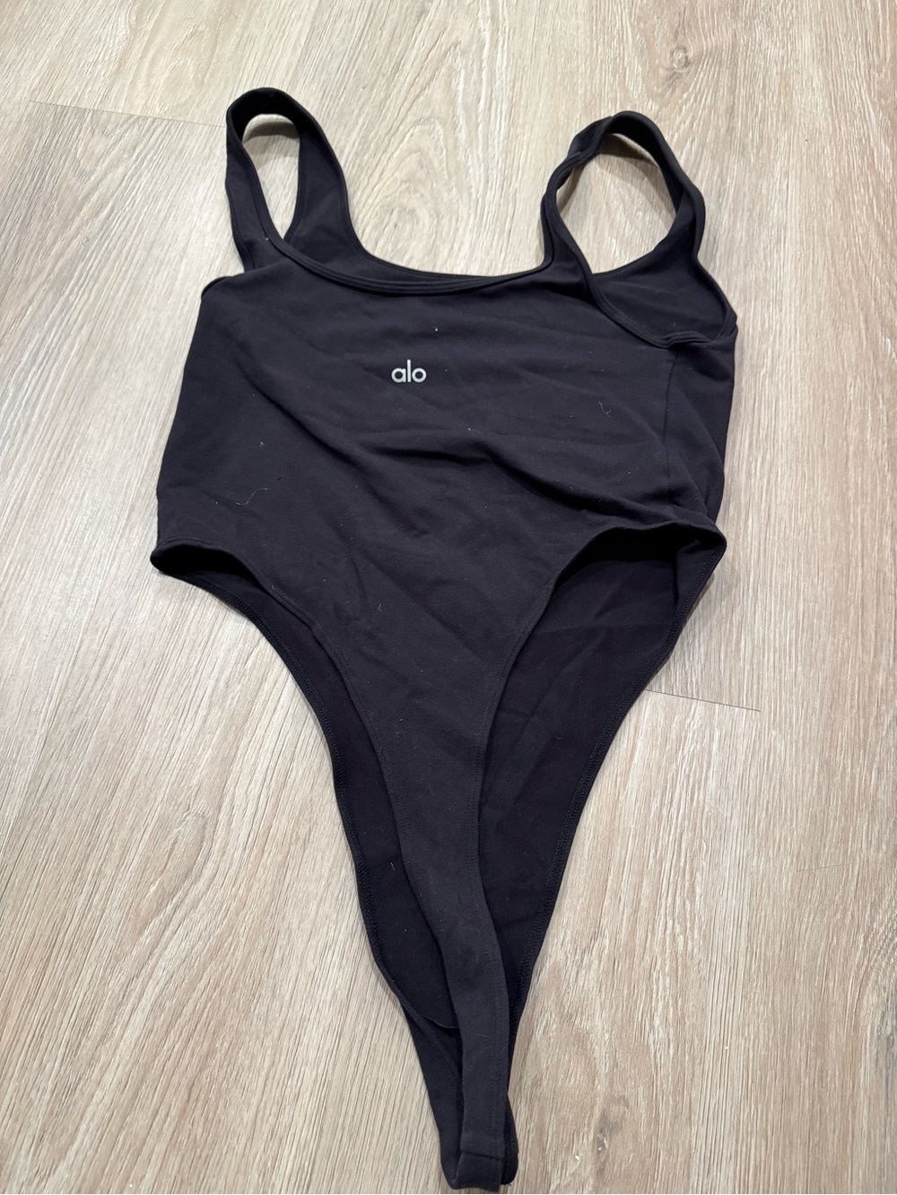ALO Yoga Black High Hip Bodysuit